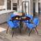 Regency Kahlo Round Table & Chair Sets, 48 W, 48 L, 29 H, Wood, Metal, Plastic Top, Mahogany TPL48RNDMHBK47BE - alternate 1